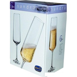 Набор бокалов для шампанского Bohemia Crystal Sandra 40728/200