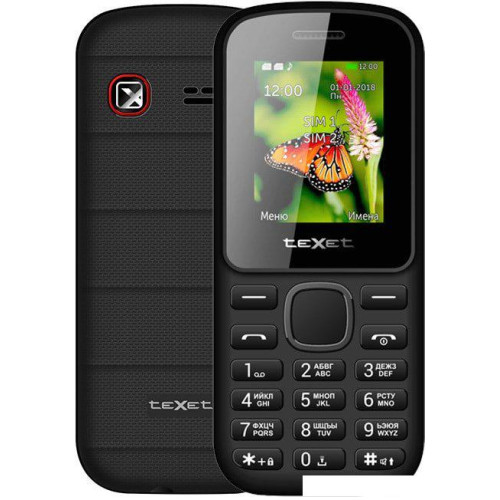 Мобильный телефон TeXet TM-130 (черный/красный)