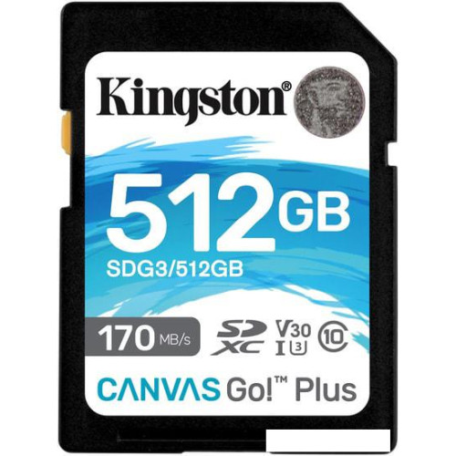 Карта памяти Kingston Canvas Go! Plus SDXC 512GB