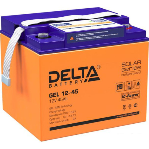 Аккумулятор для ИБП Delta GEL 12-45 (12В/45 А·ч)