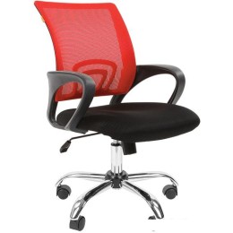 Кресло CHAIRMAN 696 Chrome (черный/красный)