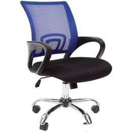 Кресло CHAIRMAN 696 Chrome (черный/синий)