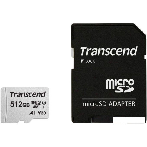 Карта памяти Transcend microSDXC 300S 512GB (с адаптером)