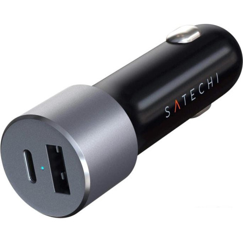 Автомобильное зарядное Satechi 72W Type-C PD Car Charger (серый космос)