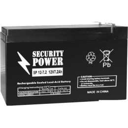 Аккумулятор для ИБП Security Power SP 12-7.2 F2 (12В/7.2 А·ч)