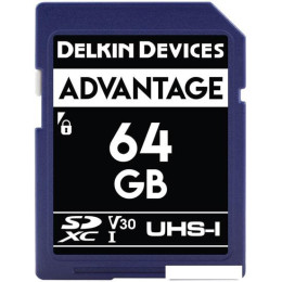 Карта памяти Delkin Devices SDXC Advantage UHS-I 64GB