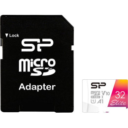 Карта памяти Silicon-Power Elite microSDHC SP032GBSTHBV1V20SP 32GB (с адаптером)