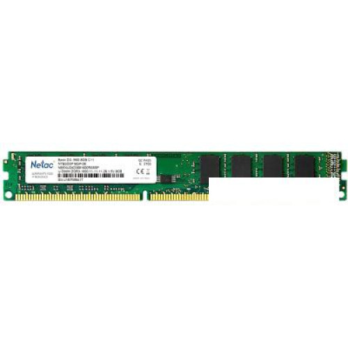 Оперативная память Netac Basic 8GB DDR3 PC3-12800 NTBSD3P16SP-08