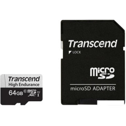 Карта памяти Transcend microSDXC TS64GUSD350V 64GB (с адаптером)