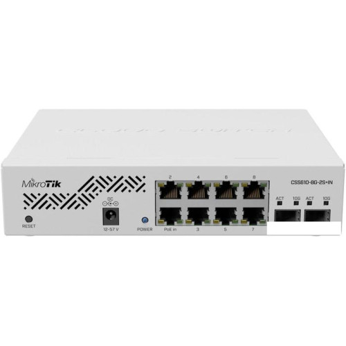 Коммутатор Mikrotik CSS610-8G-2S+IN