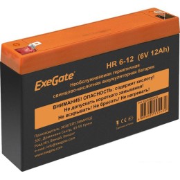 Аккумулятор для ИБП ExeGate HR 6-12 (6В, 12 А·ч)