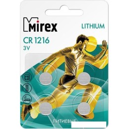 Батарейки Mirex CR1216 литиевая блистер 4 шт. 23702-CR1216-E4