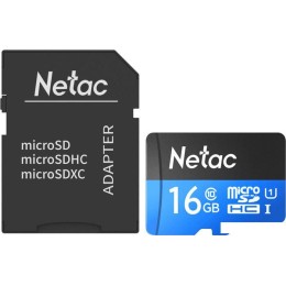 Карта памяти Netac P500 Standard 16GB NT02P500STN-016G-R (с адаптером)