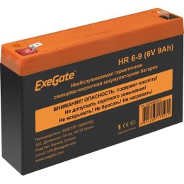 Аккумулятор для ИБП ExeGate HR 6-9 (6В, 9 А·ч)