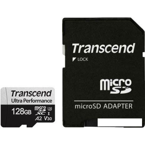 Карта памяти Transcend microSDXC 340S 128GB (с адаптером)