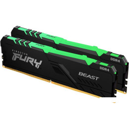 Оперативная память Kingston FURY Beast RGB 2x8GB DDR4 PC4-29800 KF437C19BBAK2/16