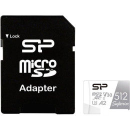 Карта памяти Silicon-Power Superior microSDXC SP512GBSTXDA2V20SP 512GB (с адаптером)