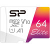 Карта памяти Silicon-Power Elite microSDXC SP064GBSTXBV1V20SP 64GB