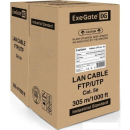 Кабель ExeGate UTP4-C5e-CU-S24-OUT-PE-BK-305 UTP