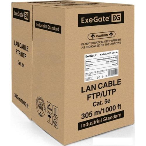 Кабель ExeGate UTP4-C5e-CU-S24-OUT-PE-BK-305 UTP