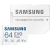 Карта памяти Samsung EVO Plus 2021 microSDXC 64GB (с адаптером)