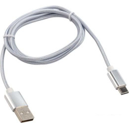 Кабель Rexant 18-1899 USB Type-A - USB Type-C (1 м, серебристый)