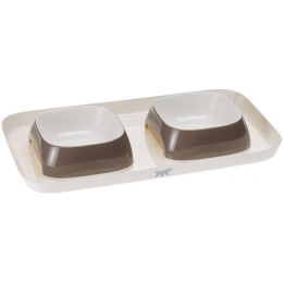 Миски на подставке Ferplast Glam Tray Small (коричневый)