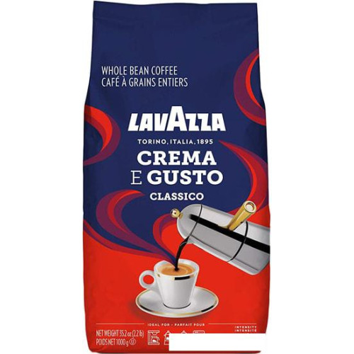 Кофе Lavazza Crema e Gusto Classico в зернах 1 кг