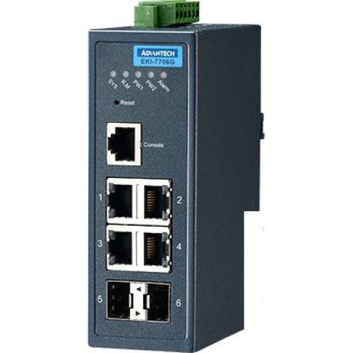 Управляемый коммутатор 2-го уровня Advantech EKI-7706G-2F-AE