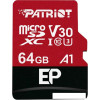 Карта памяти Patriot microSDXC EP Series PEF64GEP31MCX 64GB (с адаптером)