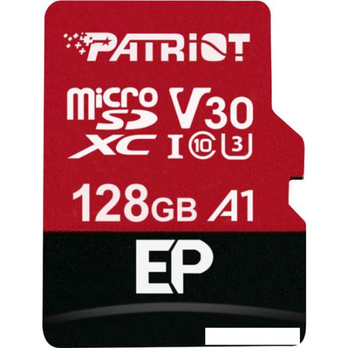 Карта памяти Patriot microSDXC EP Series PEF128GEP31MCX 128GB (с адаптером)