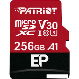 Карта памяти Patriot microSDXC EP Series PEF256GEP31MCX 256GB (с адаптером)