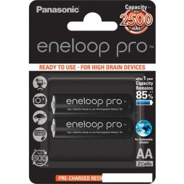 Аккумуляторы Panasonic Eneloop Pro AA 2500mAh 2 шт. (BK-3HCDE/2BE)