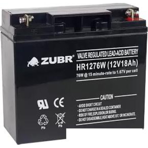 Аккумулятор для ИБП Zubr HR 1276 W (12 В/18 А·ч)