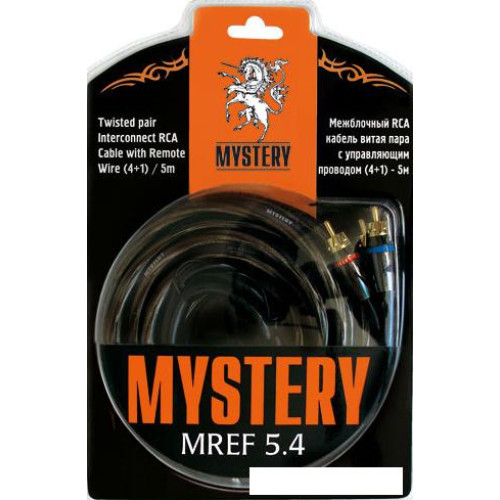 Кабель Mystery MREF 5.4 RCA - RCA (5 м, черный)