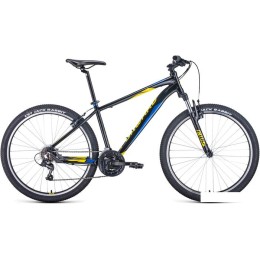 Велосипед Forward Apache 27.5 1.0 р.17 2022 (черный/желтый)