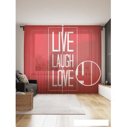 Комплект штор JoyArty Live.Laugh.Love 1.45x2.65 м tul_53840_145x265 (2 шт)