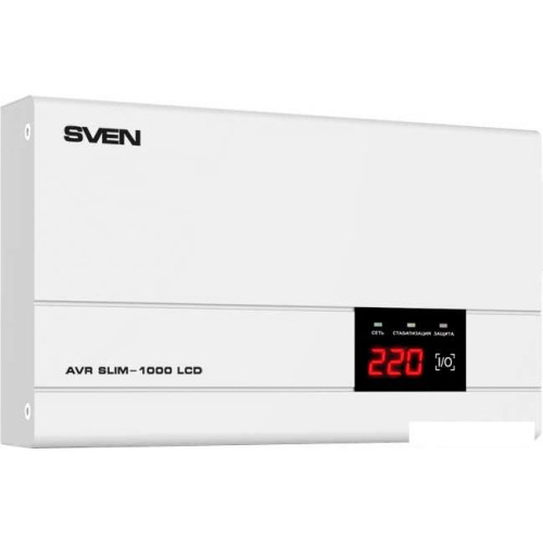 Стабилизатор напряжения SVEN AVR SLIM-1000 LCD