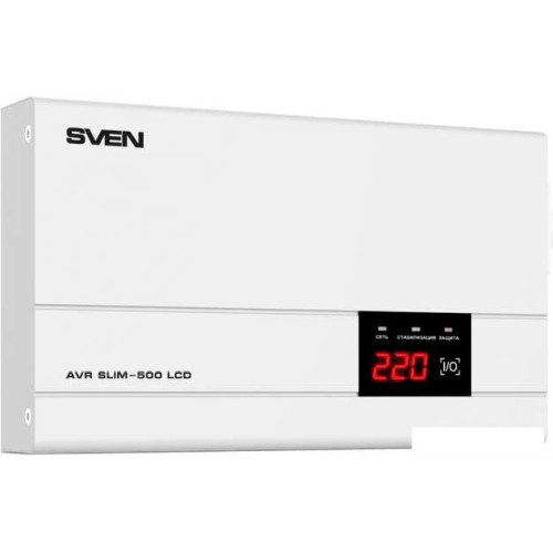 Стабилизатор напряжения SVEN AVR SLIM-500 LCD