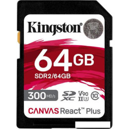 Карта памяти Kingston Canvas React Plus SDXC 64GB