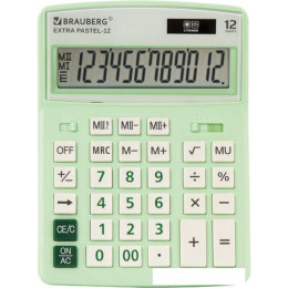 Бухгалтерский калькулятор BRAUBERG Extra Pastel-12-LG 250488 (мятный)