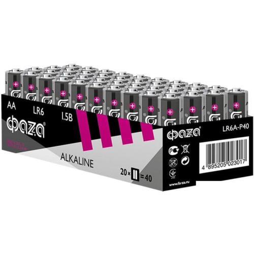 Батарейка Фаza Alkaline Pack-40 LR6 40 шт.