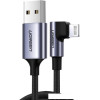 Кабель Ugreen US299 USB Type-A - Lightning (1 м, черный)