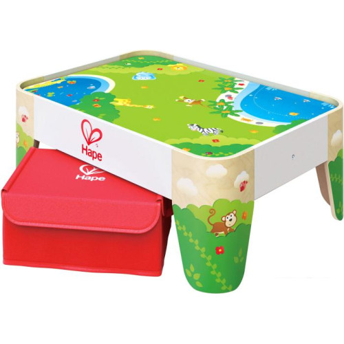 Развивающая игра Hape Ж/д с коробкой для хранения E3823-HP