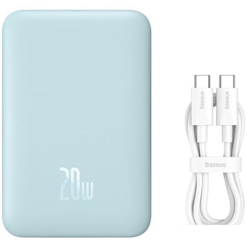 Внешний аккумулятор Baseus Magnetic Mini Wireless Fast Charge Power Bank 10000mAh 20W (голубой)