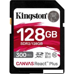 Карта памяти Kingston Canvas React Plus SDXC 128GB