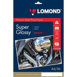 Фотобумага Lomond Bright Super Glossy A4 220 г/м2 20 л 1102100