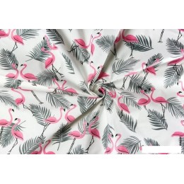 Постельное белье Amarobaby Фламинго и листья AMARO-5202-FL (розовый/серый)