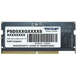 Оперативная память Patriot Signature Line 16ГБ DDR5 SODIMM 4800 МГц PSD516G480081S