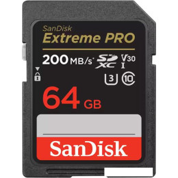 Карта памяти SanDisk Extreme PRO SDXC SDSDXXU-064G-GN4IN 64GB